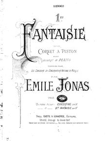 Partition de piano, Fantasy No.1, Première Fantaisie, Jonas, Emile