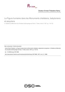 La Figure humaine dans les Monuments chaldéens, babyloniens et assyriens - article ; n°1 ; vol.8, pg 116-132