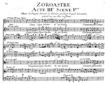 Partition Act 3, Zoroastre, Rameau, Jean-Philippe