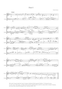 Partition complète, Duet I, G minor, Carazo, Xavier