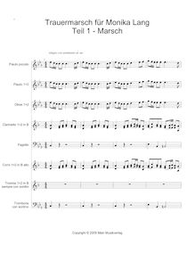 Partition vent Version - , partie I: March, funebre March pour Monika Lang