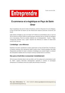 E-commerce et e-logistique en Pays de Saint-Omer