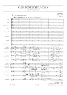Partition , Der geigende Eremit (Hermit playing pour violon), 4 Tone poèmes after Arnold Böcklin, Op.128