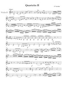 Partition violon 2 , partie, corde quatuor Gmaj, Nardini, Pietro