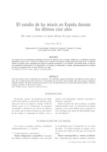 El estudio de las miasis en España durante los últimos cien años. (The study of myiasis in Spain during the past century years)