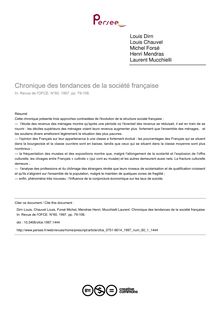 Chronique des tendances de la société française - article ; n°1 ; vol.60, pg 79-106