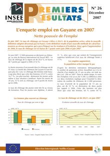 Lenquete emploi en Guyane en 2007 : Nette poussée de lemploi