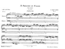 Partition No.1, 3 Préludes et Fugues, Op.99, Saint-Saëns, Camille