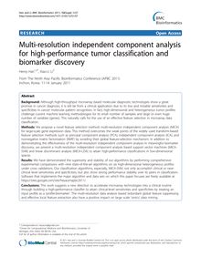 Multi-resolution independent component analysis for high-performance tumor classification and biomarker discovery