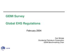 GEMI Benchmark Survey  Water Use, Issues & Management