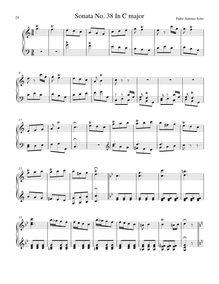 Partition Sonata R.38 en C major, clavier sonates R.31–40, Soler, Antonio