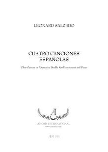 Partition complète et parties, Cuatro Canciones Españolas