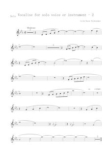Partition No.2, Vocalises, Vocalises for Solo Voice or Instrument and Piano par Kazue Rockzaemon Isida