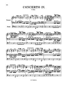 Partition complète, orgue Concerto en C major, C major, Bach, Johann Sebastian par Johann Sebastian Bach
