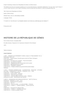 Histore de la République de Gênes par Émile Vincens