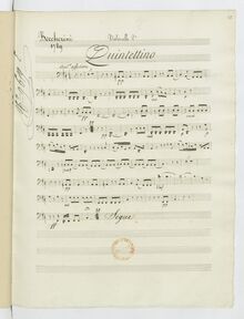 Partition violoncelle 2, 4 corde quintettes, Boccherini, Luigi