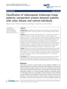 Classification of videocapsule endoscopy image patterns: comparative analysis between patients with celiac disease and normal individuals
