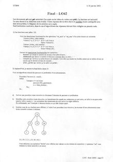 UTBM 2002 lo42 theorie de la programmation tda et structures de donnees genie informatique semestre 1 final
