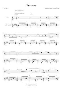 Partition complète, Dolly , Op.56, Six pièces pour piano à 4 mains