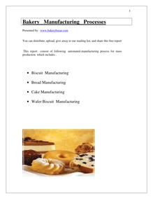 Bakery manufacturing processes manual