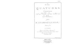 Partition parties complètes, 6 Quatuors Concertantes, Stamitz, Carl Philipp