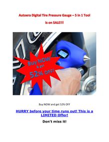 Autoera Digital Tire Pressure Gauge – 5 in 1 Tool is on SALE!!!