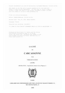 La cité de Carcassonne par Eugène