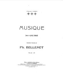 Partition complète et parties, Musique, Bellenot, Philippe