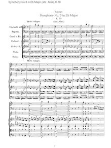 Partition compléte, Symphony en E-flat major, E♭ major par Carl Friedrich Abel