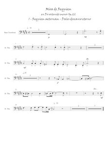 Partition basse Trombone, Misa de Requiem en do sostenido menor