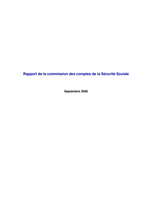 Rapport 1999 de la Commission des comptes de la sécurité sociale