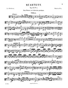 Partition viole de gambe, corde quatuor No.2, Op.18/2, G Major, Beethoven, Ludwig van par Ludwig van Beethoven