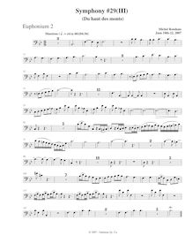 Partition Euphonium 2, Symphony No.29, B♭ major, Rondeau, Michel