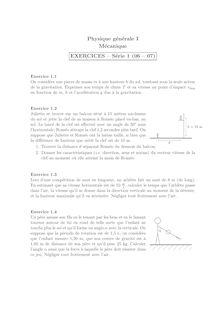 Physique générale I Mécanique EXERCICES  Série 1 (06  07)