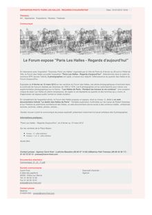Le Forum expose "Paris Les Halles - Regards d aujourd hui"