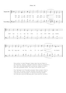 Partition Ps.149: Die heilige Gemeine, SWV 254, Becker Psalter, Op.5