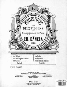 Partition Cahier II Nos.4-6  - partition de piano, 6 Petites Pièces