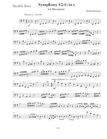 Partition Basses, Symphony No.2, E minor, Rondeau, Michel