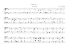 Partition Fuga V en A major, Sechs Fugen für die Orgel, oder Clavier