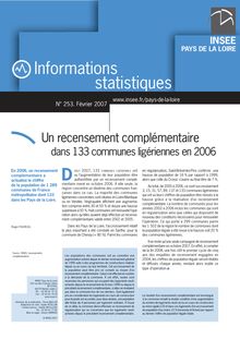Un recensement complémentaire dans 133 communes ligériennes en 2006