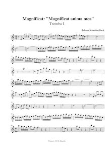 Partition trompette 1 (D), Magnificat, D major, Bach, Johann Sebastian par Johann Sebastian Bach