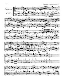Partition Sonata No.8 en F minor, 10 violon sonates, Vol.1, 10 Sonatas for Violin and Continuo