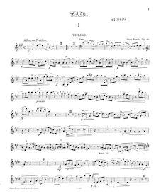 Partition violon, Piano Trio, A Major, Bendix, Victor