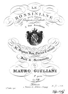 Partition complète, Rossiniana No.1, Op.119, Le Rossiniane. 1. parte
