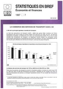 Le commerce des services de transport dans l UE