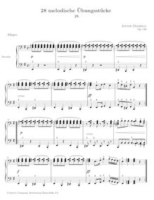 Partition No. 28, 28 Melodische übungstücke, Melodic Practice Pieces