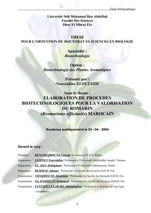 VALORISATION DU ROMARIN (Rosmarinus officinalis) MAROCAIN