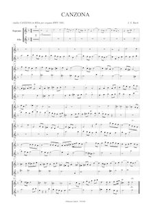 Partition Descant- et aigu enregistrement , Canzona en D minor, D minor