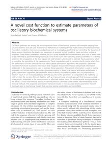 A novel cost function to estimate parameters of oscillatory biochemical systems