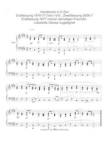 Partition complète, 12 Klaviervariationen E-Dur, 12 Klaviervariationen E-Dur